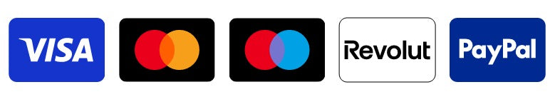 Acceptable Payments: Visa, Mastercard, Maestro, V12 Finance, Amex, PayPal, Klanra