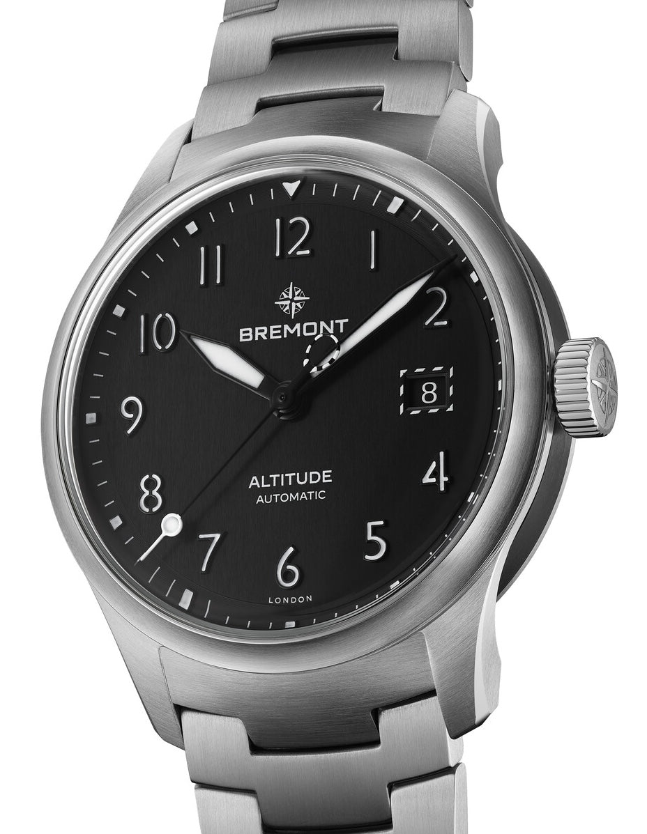 Bremont Altitude 39 Date Black Bracelet Watch ALT39-DT-SS-BK-B