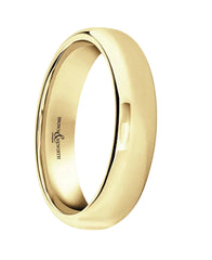 9ct Yellow Gold 5mm Softened Court Wedding Ring, view 2