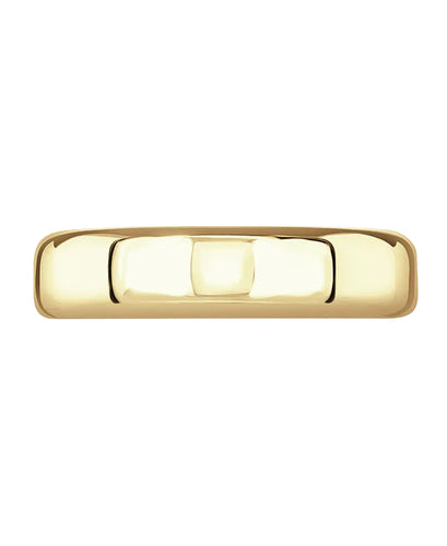 9ct Yellow Gold 5mm Softened Court Wedding Ring, view 3