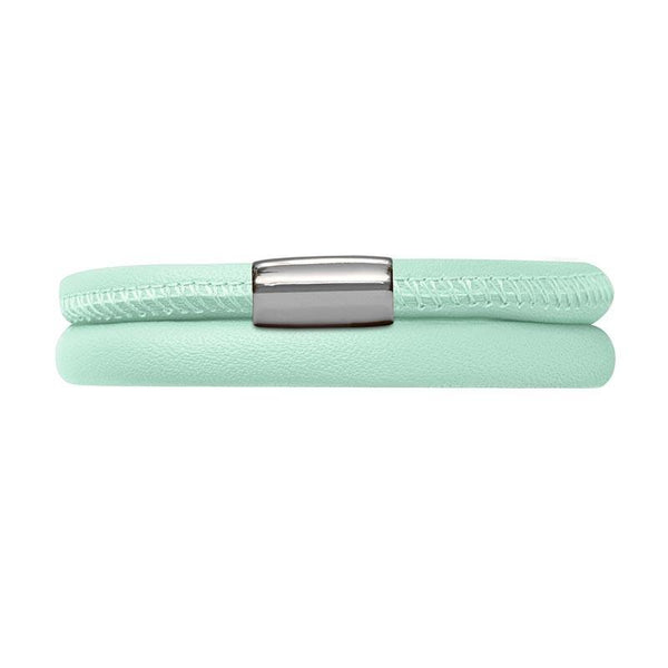 Endless Jewellery Bracelet Leather Double Mint 38cm 12115-38