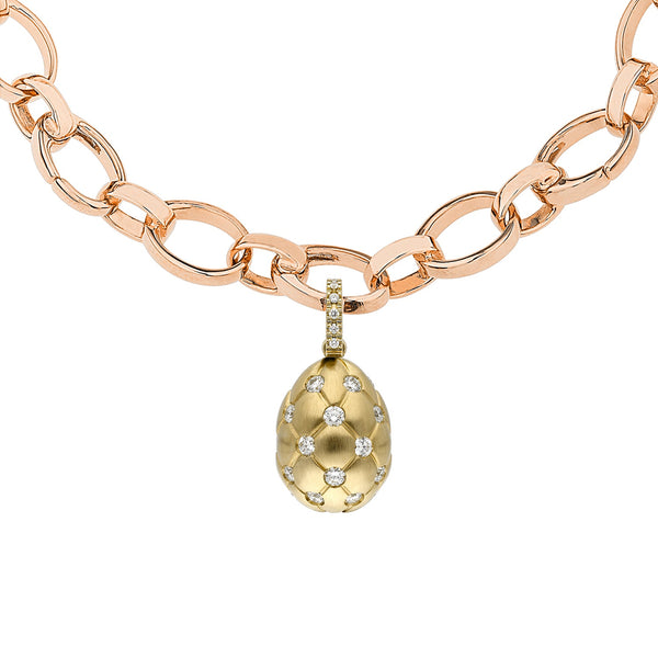 Faberge Treillage 18ct Yellow Gold Diamond Egg Charm Exclusive Edition, 576EC3236