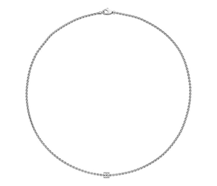 Fope Aria 18ct White Gold 0.17ct Diamond Necklace 890C BBR. 