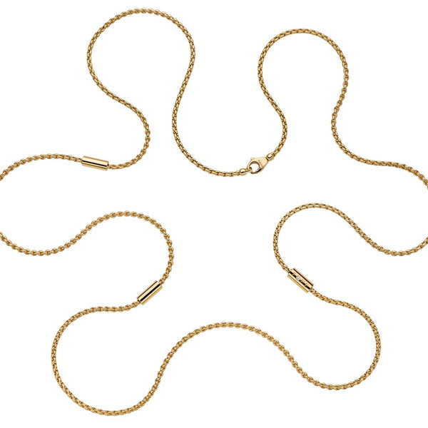 Fope Aria 18ct Yellow Gold 0.02ct Diamond Long Necklace 892C BBR.