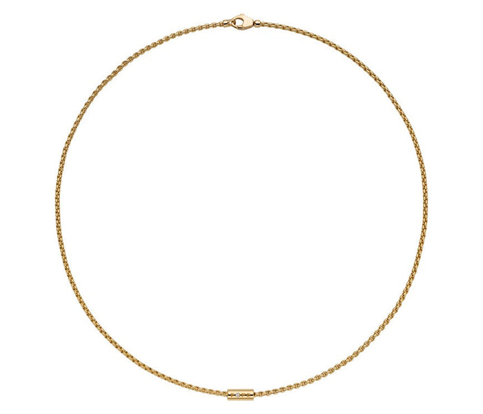 Fope Aria 18ct Yellow Gold 0.02ct Diamond Necklace 891C BBR.