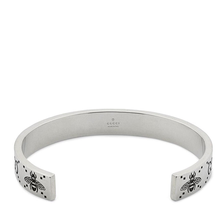 ブレスレット GUCCI signature bracelet in silver with bee Gucci Gucci Sterling Silver Gucci Signature Bee Bracelet