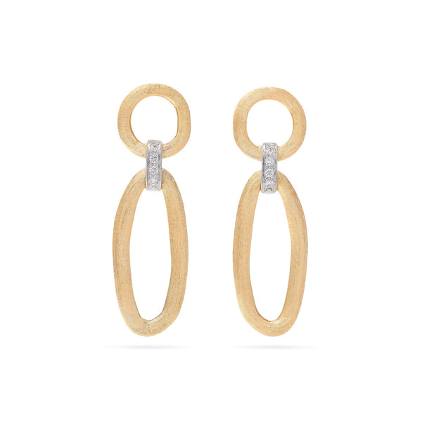 Marco Bicego Jaipur Link 18ct Yellow Gold Diamond Drop Earrings OB1811