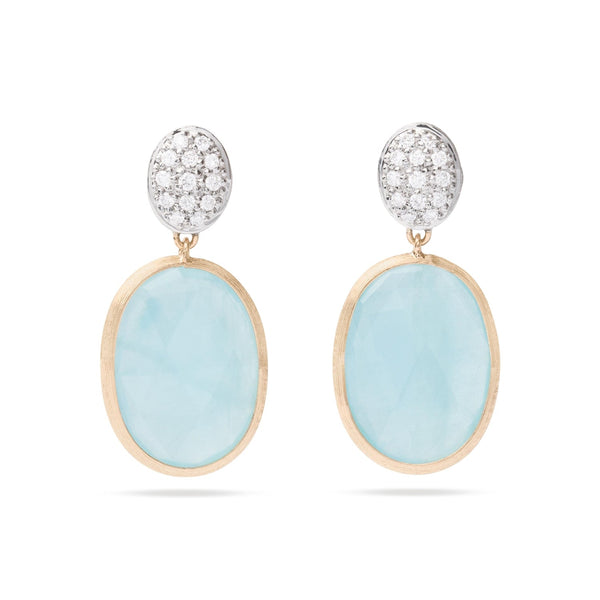 Marco Bicego Siviglia 18ct Yellow Aquamarine Diamond Earrings