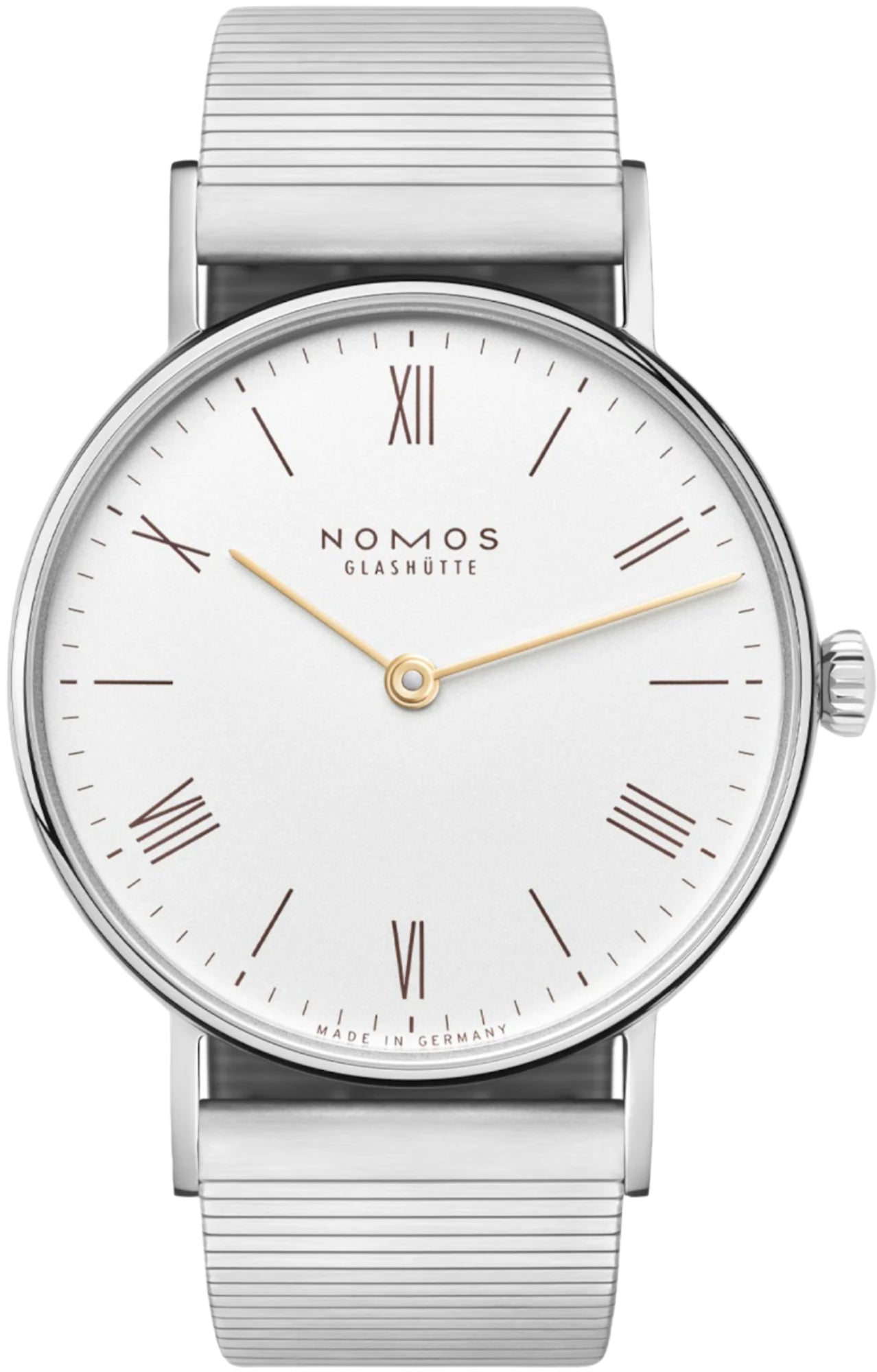 Bracelet Nomos Glashütte Authentique 20mm - Liens Solides, Fermoir Déployant, Argent/gris