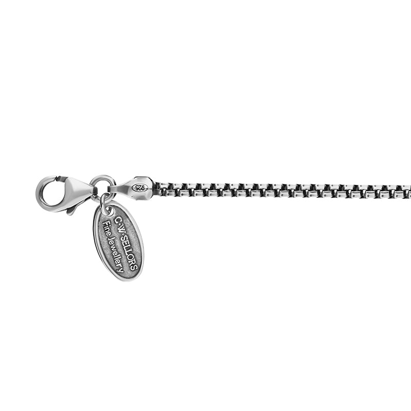 Sterling Silver 18 Inch Oxidised Box Chain SC973OX_18 C W