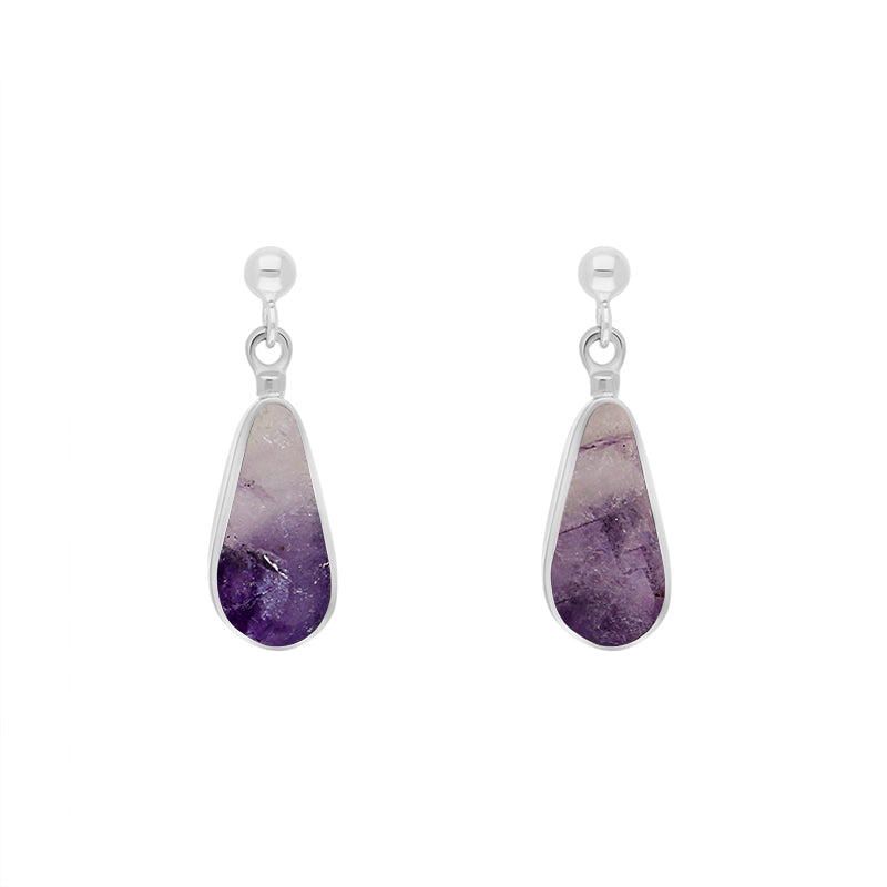 Blue John Earrings Blue John Drop Earrings Blue John Stud Gold Silver Earrings