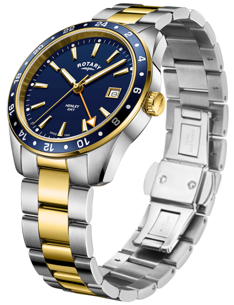 Rotary Watch Henley Two Tone Gold PVD Mens