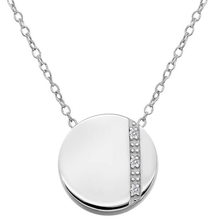 Hot Diamonds Silhouette Sterling Silver Circle Necklace DP595 C W Sellors Fine Jewellery