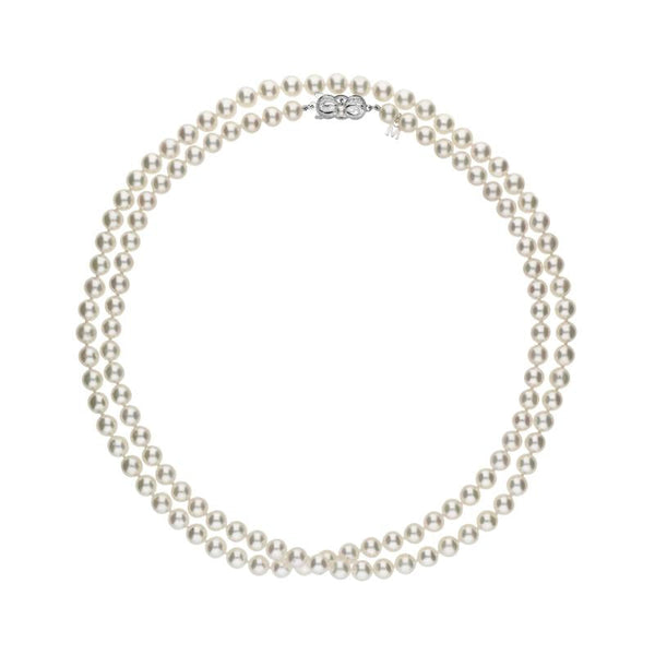 Mikimoto 18ct White Gold 7mm Akoya Pearl Strand Necklace, U70736WJPW.
