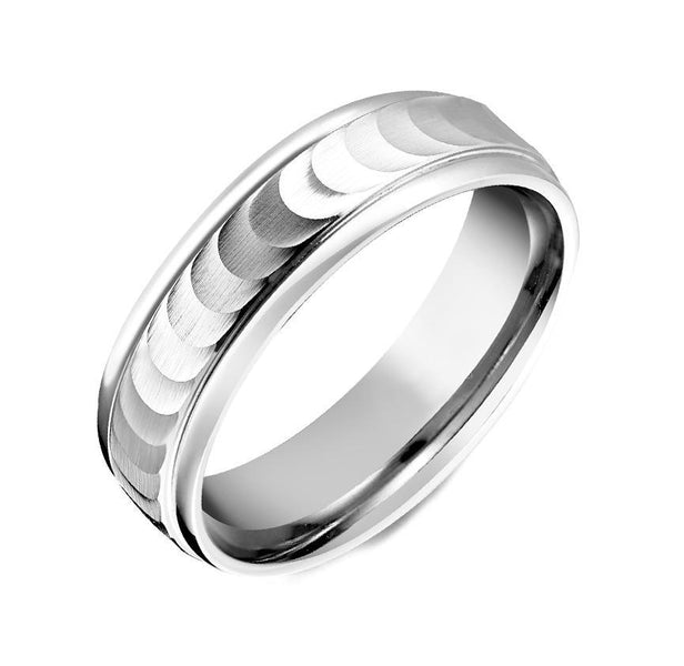 Palladium Satin Textured Wedding Band, BNN-259.