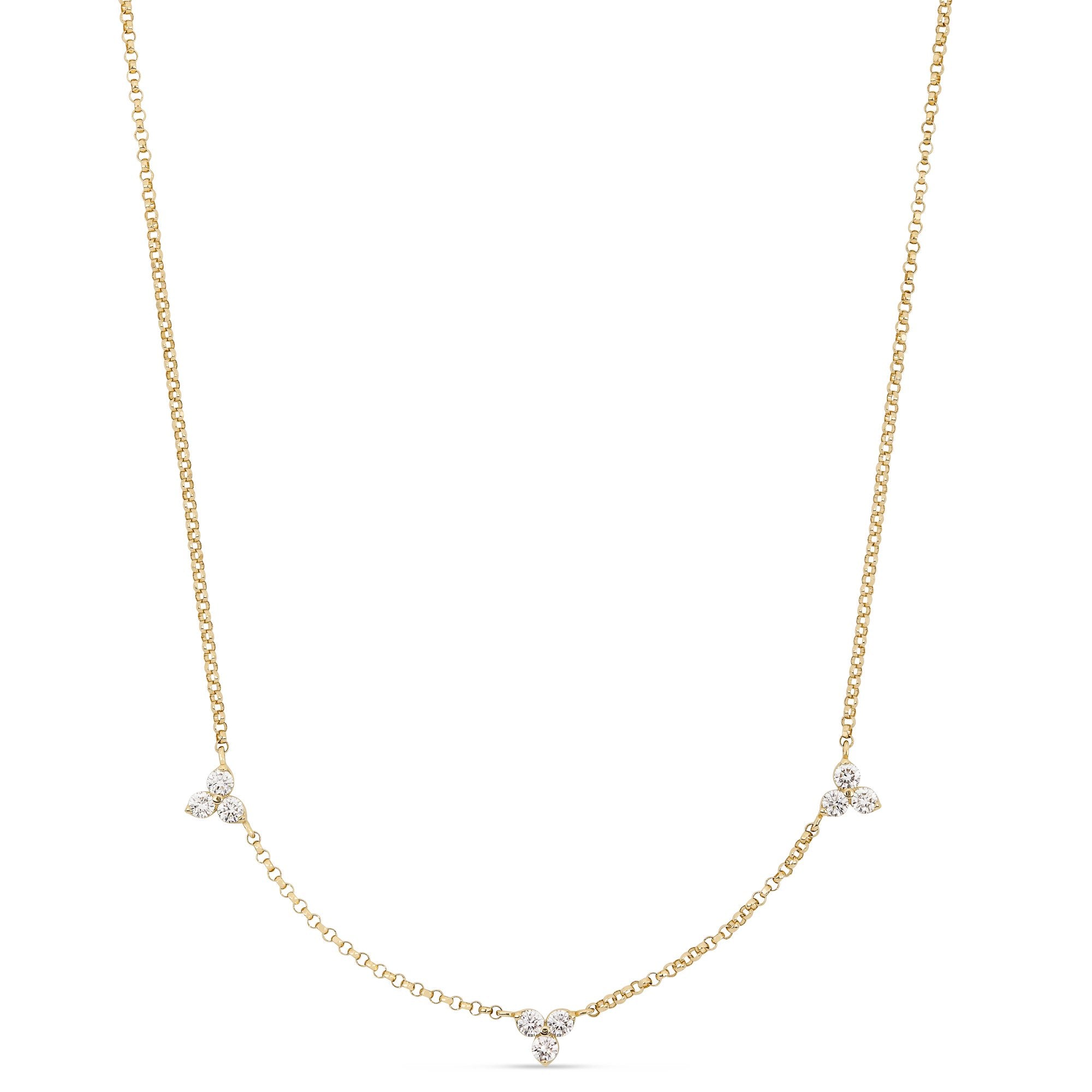 Roberto Coin Love By The Yard 18ct Yellow Gold Diamond Necklace D ...