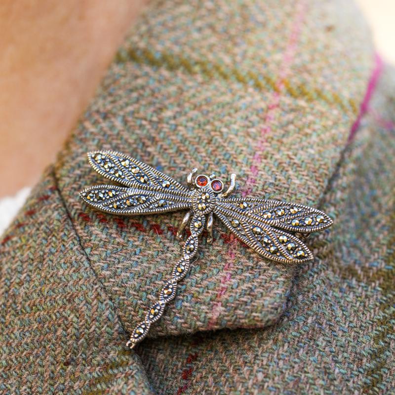 Marcasite dragonfly clearance brooch