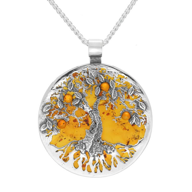 Amber tree sales of life necklace