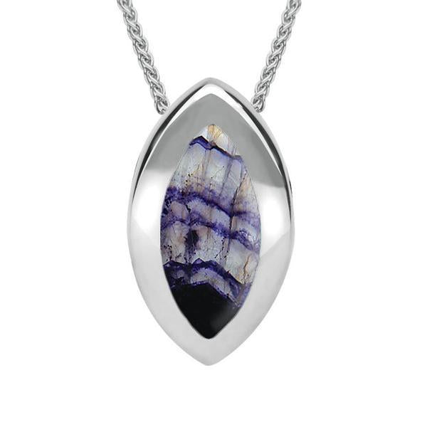 Blue john stone shop necklace