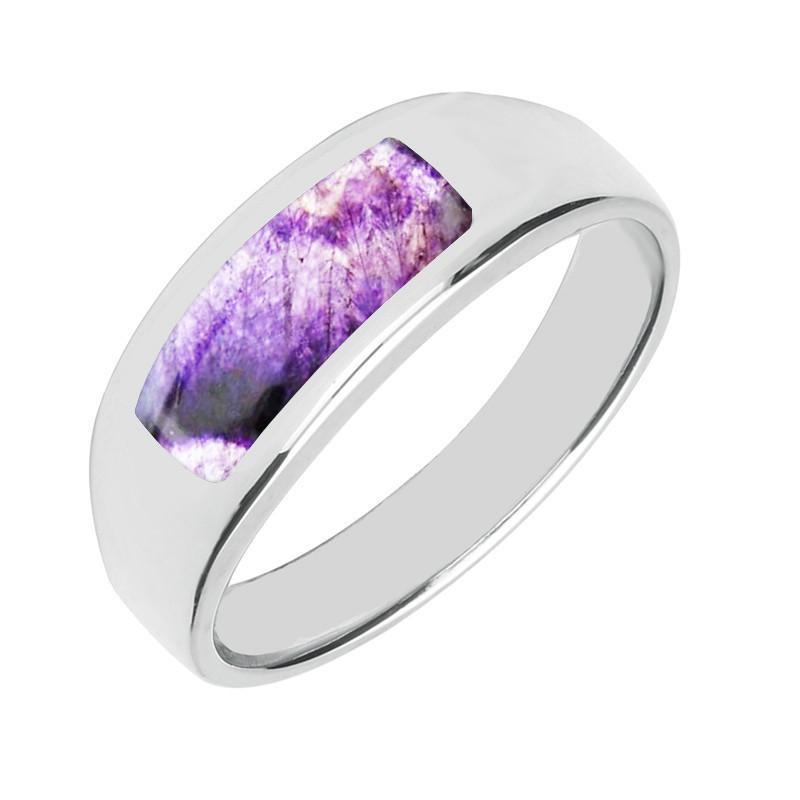 ダービーシャーのブルージョン/ Vintage Blue John Silver Ring