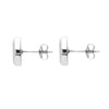 Sterling Silver Blue John Round Stud Earrings, E805.