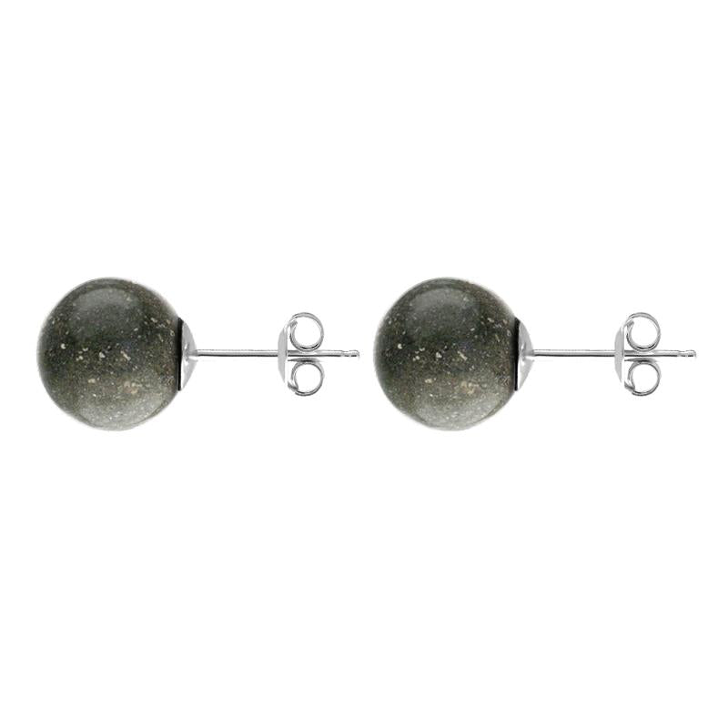 Silver ball on sale stud earrings 8mm