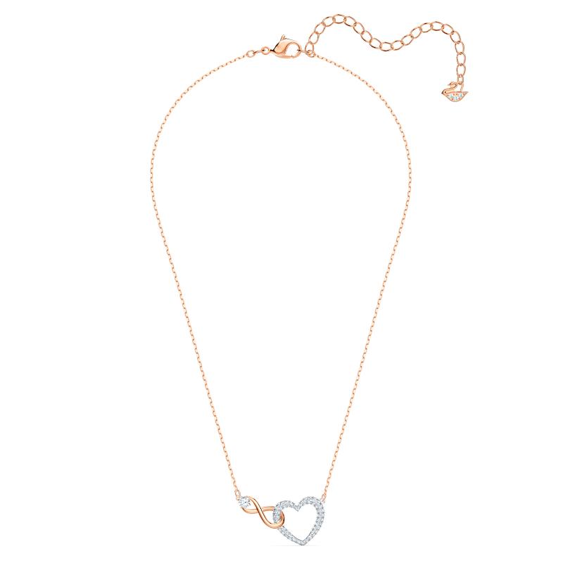 Rose gold shop infinity heart necklace
