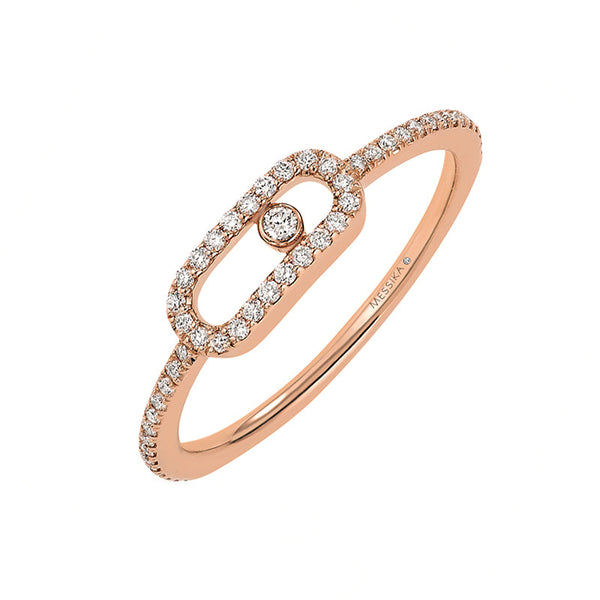 Messika Move Uno Pave 18ct Rose Gold 0.15ct Diamond Ring, 5630/RG