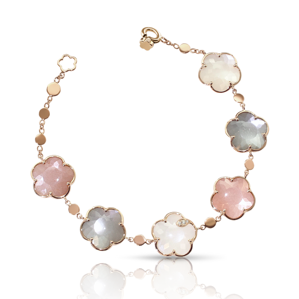 Pasquale Bruni Bouquet Lunaire 18ct Rose Gold Diamond Moon Gems Bracelet, 16343R