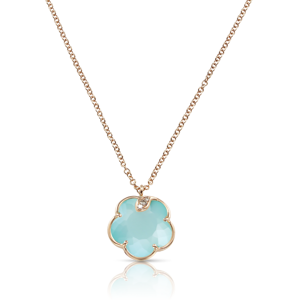 Pasquale Bruni Petit Joli 18ct Rose Gold Diamond Sea Moon Gem Necklace, 16423R