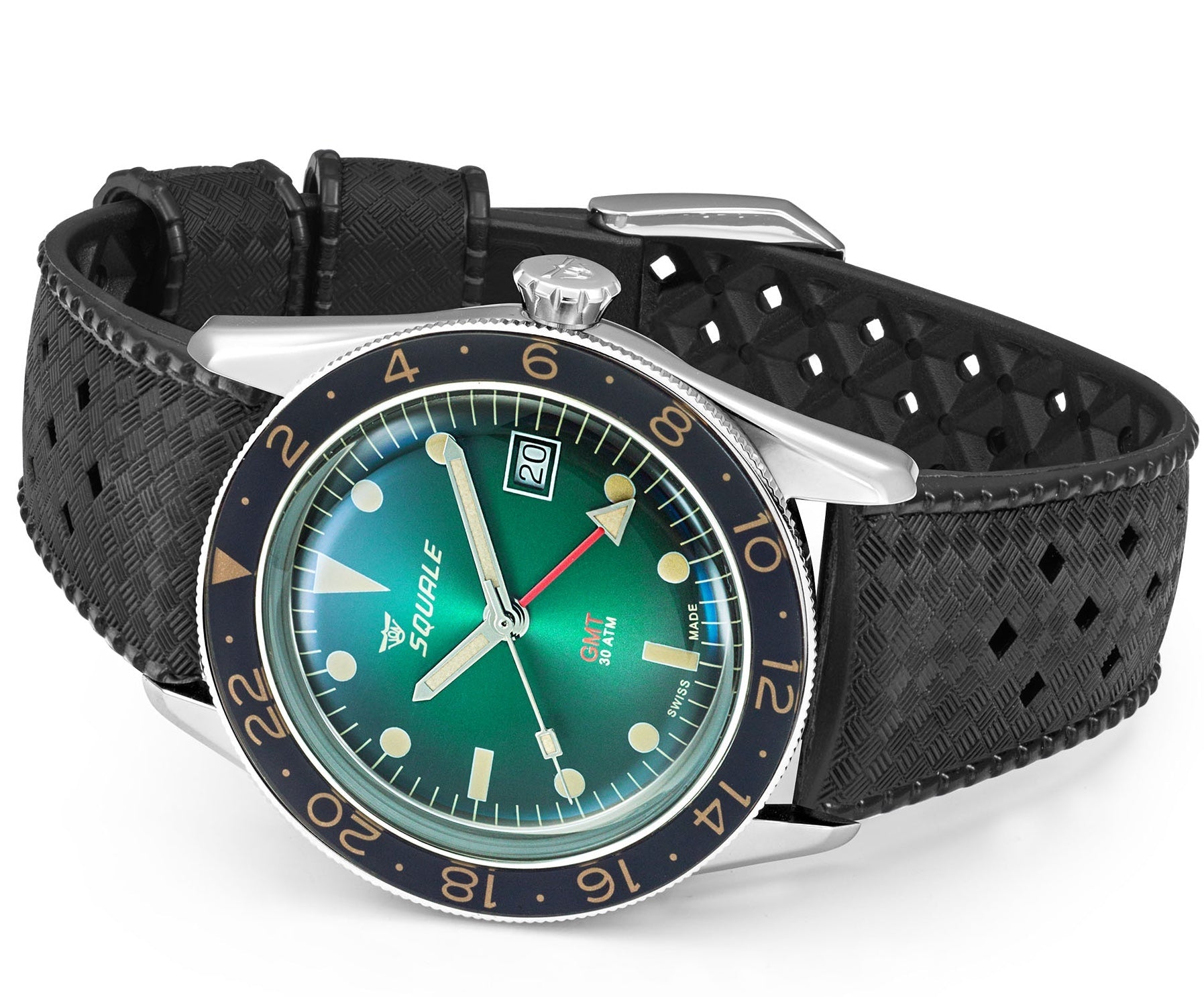Squale SUB 39 GMT Vintage Green SUB 39GMGR.HT C W Sellors Fine Jewellery