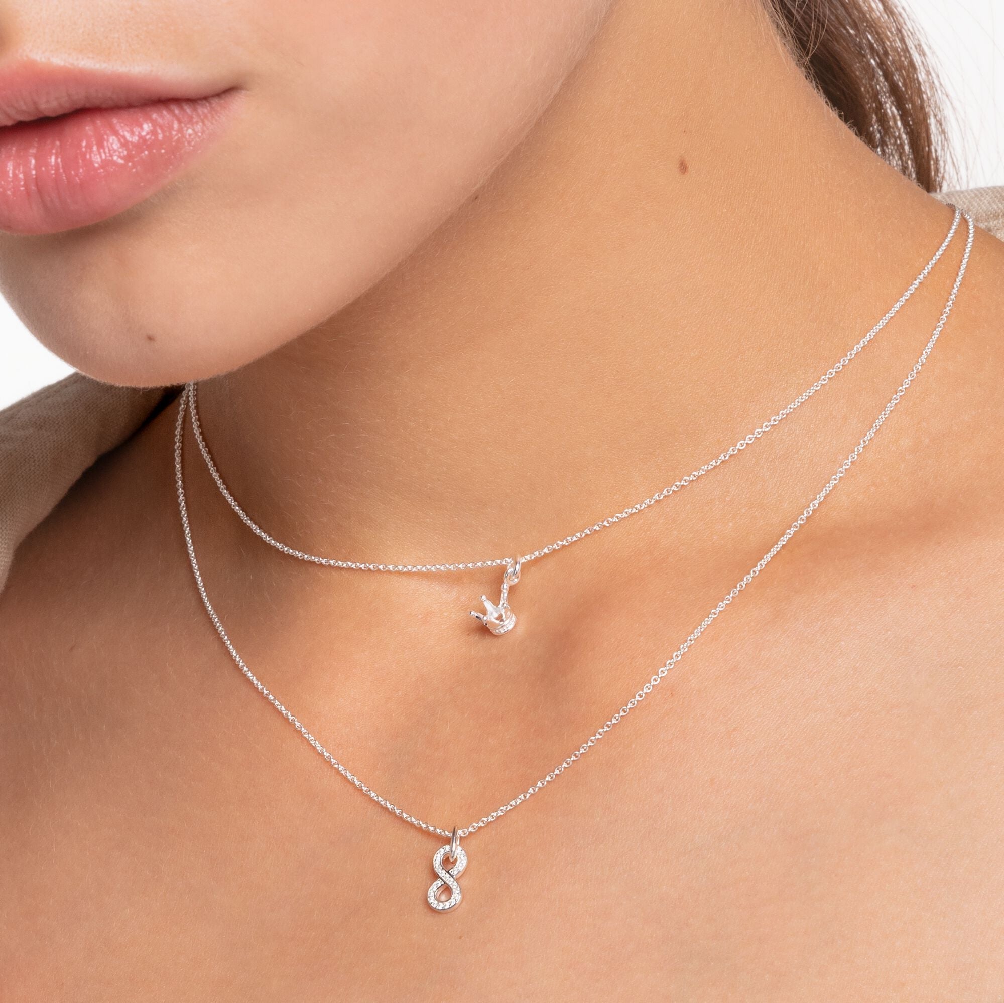 Thomas Sabo Sterling Silver White CZ Infinity Necklace D KE2067 051 14 L45v C W Sellors Fine Jewellery
